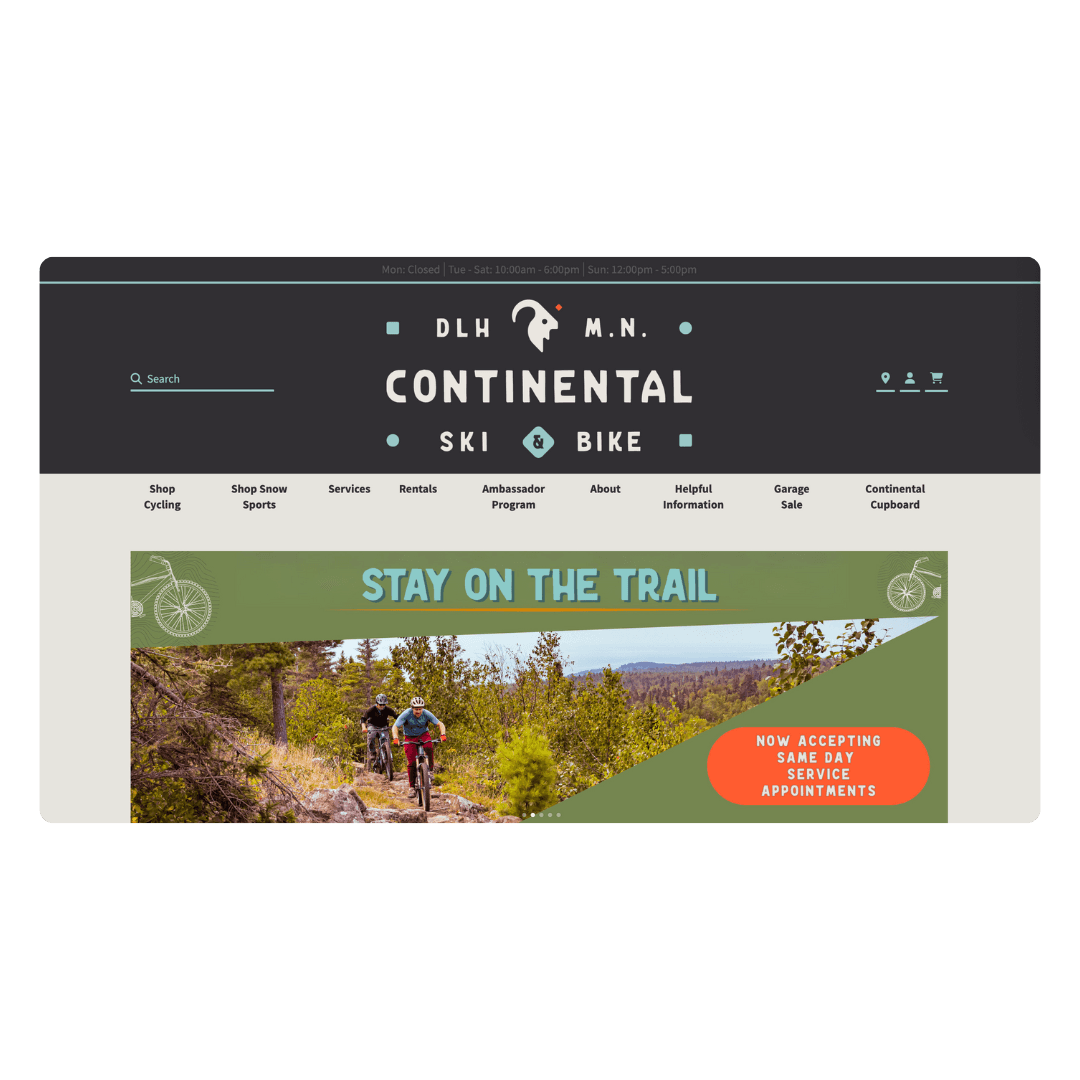 Continental Ski & Bike Website