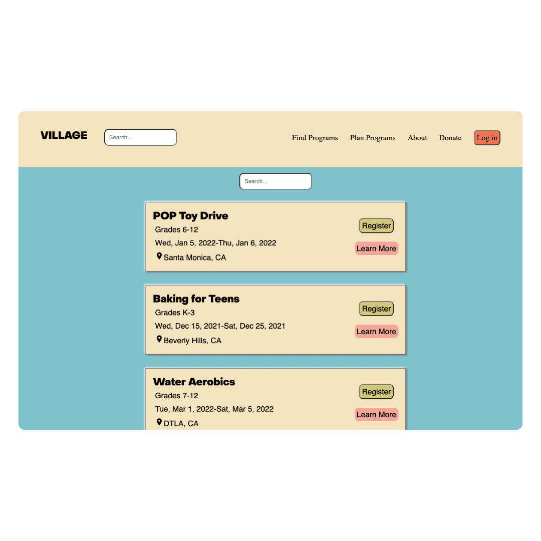 Village Programs Mockup